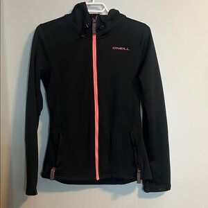 O'Neill Black Jacket with Coral Details